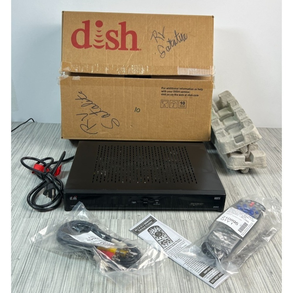 Dish Network ViP211k HD Satellite Receiver w/Remote Power A/V Cords READ